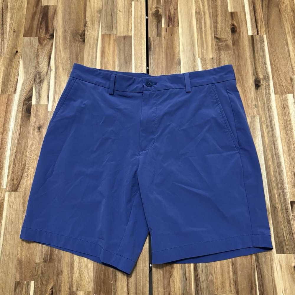 Vineyard Vines Shorts Mens 33 Blue Performance Golf Stretch Preppy 8" Inseam